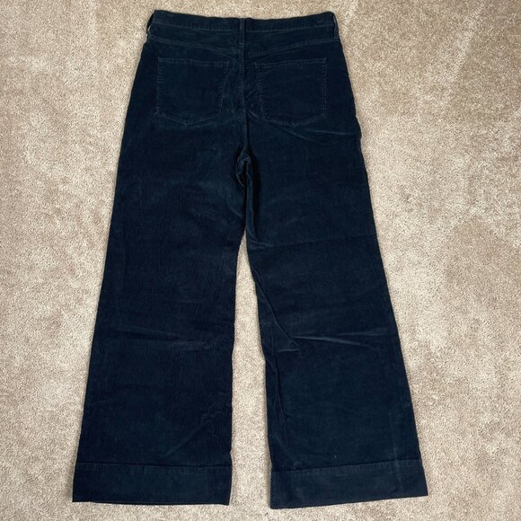 J.Crew Corduroy Pants Womens 32 Black BT922 Wide Leg Grunge 90s Y2K Stretch - Picture 8 of 8